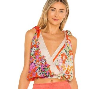 Free People Tied To You Floral Tie Top